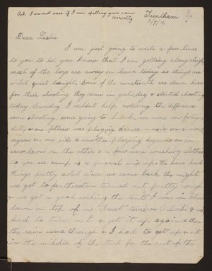 Grant, David Albert, 1888-1918 : Letters to Leslie