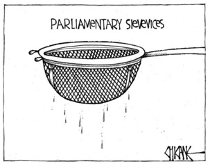 Winter, Mark 1958- :Parliamentary sieve. 31 July 2013