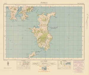 Ponui [electronic resource] / M. Pirrit, June 1943 ; compiled from official surveys, aerial photographs and marine charts.