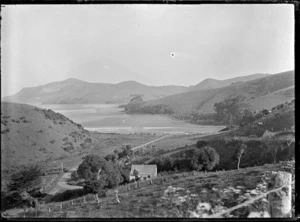 View of Hoopers Inlet, Otago Peninsula, ca 1925