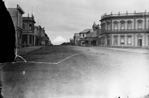 View of Egmont Street, Patea, and Mount Taranaki