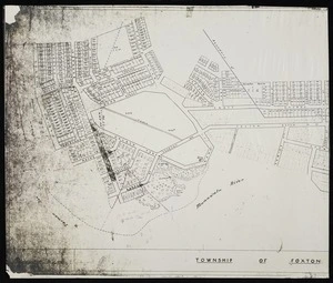 Manawatu County Council :Township of Foxton Beach [copy of ms map]. Plan no. IIII, Sanson, 1955.