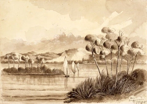 Fraser, I T[allon?] B, fl 1860s :Near Rangariri. Waikato River / I. T. B. F.