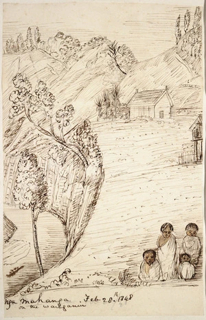 Taylor, Richard, 1805-1873 :Nga mahanga on the Wanganui, Feb 28th, 1848.