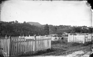 Symonds Street Cemetery, with Mt Eden in the background