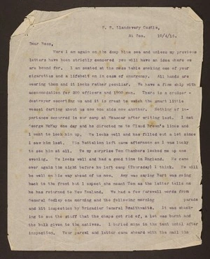 World War One letters
