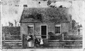 Kelly family outside a house in Invercargill