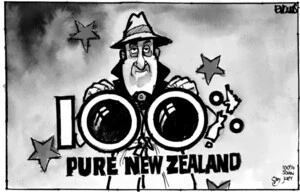 Evans, Malcolm Paul, 1945- :100% Pure New Zealand. 1 September 2013