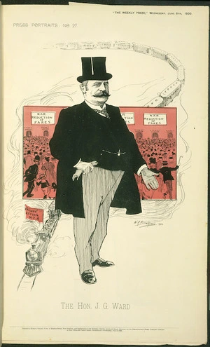 Bowring, Walter Armiger, 1874-1931 :The Hon. J.G. Ward. Press Portrait No. 27, 1900.