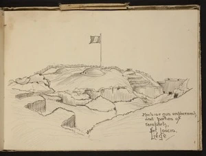 O'Grady, James, 1882?-1956 :Machine gun emplacements and portion of ramparts, Fort Loncin, Liege [1919?]