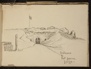 O'Grady, James, 1882?-1956 :Entrance to Fort Loncin, Liege [1919?]