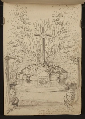 O'Grady, James, 1882?-1956 :Monument to French soldiers who fell in '71 - Bapaume Cemetery [1918]