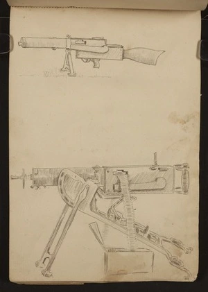 O'Grady, James, 1882?-1956 :[Two machine guns. 1918]