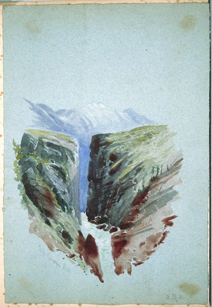 Hodgkins, William Mathew, 1833-1898 :In the Kawarau River. 1887.