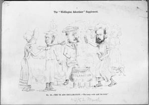 [Hutchison, William] 1820-1905 :The Te Aro reclamation. No. 26. "Too many cooks spoil the broth." The Wellington Advertiser supplement. 4 March, 1882