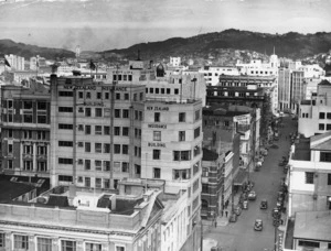 Overlooking the New Zealand Insurance building, and Featherston Street, Wellington