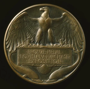 Artist unknown :[Bronze medal awarded at Universal Exposition, St Louis, 1904, Reverse]