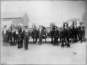 Horses used by Enoch Tonks' brick factory in Wellington