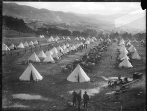 Mounted rifles camp, Newtown Park, Wellington