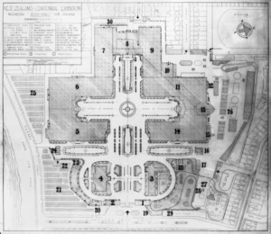 Plan of the Wellington Centennial Exhibition buildings