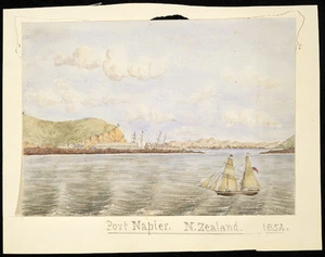 [Bates, Henry Stratton], 1836-1918 :Port Napier, N. Zealand 1854 [ie 1858 or 1859]