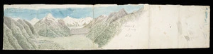 Haast, Johann Franz Julius von, 1822-1887: The great Tasman Glacier. Sources of the Tasman River, 16 April 1862.