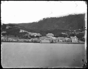 View of Wellington, from a pier near the site of the Wellington Railway Station.
