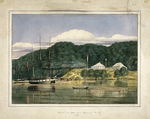 Heaphy, Charles 1820-1881 :View of the Kahu-Kahu Hokianga River [December] 1839