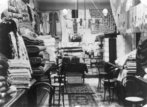 Interior of J F Heyhoe's drapery store, Masterton