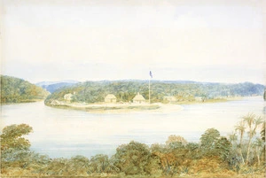 Brees, Samuel Charles, 1810-1865 :Manawatu survey station / S.C.B. [ca 1842]