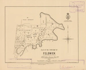 Plan of the township of Feldwick [electronic resource] / D.W. McArthur, surveyor, May 1879 ; drawn by N.M. Macrae, Sept. 1901.