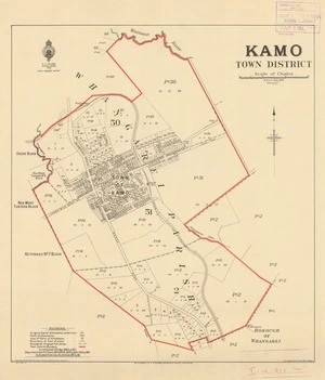 Kamo town district [electronic resource] A.J. Wicks, chief draughtsman ; O.N. Campbell, chief surveyor.