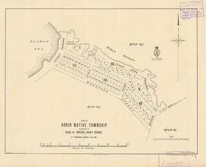 Plan of Hokio native township situated in Block IV, Moutere survey district [electronic resource] / G.F. Richardson, surveyor, July 1902.
