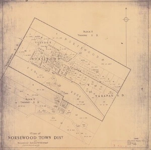 Plan of Norsewood town dist. and Norsewood sub secs. 8, 9, 10, 64 & 65 [electronic resource].