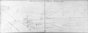 [Crawford, James Coutts], 1817-1889 :Opening of valley of Pelorus, July 14, 1864.