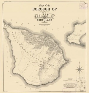 Map of the Borough of Bluff, Southland [electronic resource]