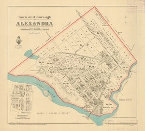 Town and borough of Alexandra [electronic resource] / A.J. Morrison, July 1921 ; R.T. Sadd, chief surveyor Otago ; M. Crompton-Smith, chief draughtsman.