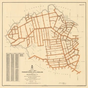 Index map, standard survey, City of Auckland [electronic resource] / H.M. Skeet, Chief Surveyor.