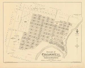 Borough of Cromwell [electronic resource] compiled from official surveys ; drawn by A.H. Saunders, January 1912.