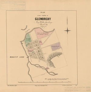 Plan of the town of Glenorchy / George M. Barr, assist. surveyor, November 1864 ; David Henderson, delt.