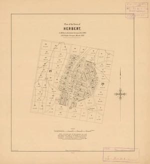 Plan of the town of Herbert [electronic resource] / G.M. Barr, assistant surveyor, Decr. 1862, J.E.F. Coyle, March, 1870.