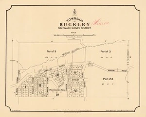Township of Buckley, Ngatimaru Survey District [electronic resource] / surveyed by P.A. Dalziell ; W. Gordon del.