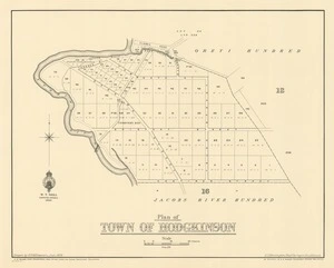 Plan of town of Hodgkinson [electronic resource] / drawn by G.F.M. Stewart, Jan. 1926.