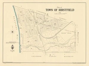 Plan of town of Hirstfield [electronic resource] / drawn by W. Strang, July, 1926.
