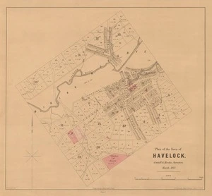 Plan of the town of Havelock [electronic resource] / Connell & Moodie, surveyors, March, 1868.