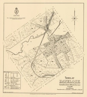 Town of Havelock / compiled from official surveys, June 1891.