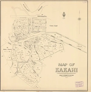 Map of Kakahi [electronic resource] M. Crompton-Smith, chief draughtsman ; T. Brook, chief surveyor.