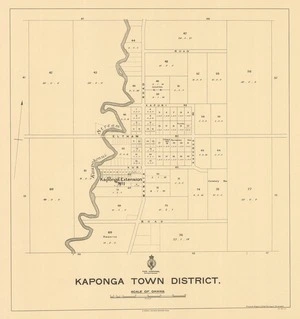 Kaponga town district [electronic resource] / Francis Simpson, chief surveyor, Taranaki.