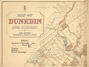 Map of Dunedin and suburbs [electronic resource] / drawn by G.P. Wilson.