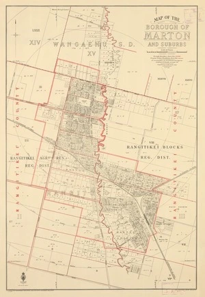 Map of the borough of Marton and suburbs [electronic resource] / compiled by A.C.M. Sicely ; R.J.C. 1935 ; A.J. Wicks, chief draughtsman.